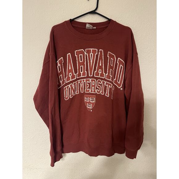 Harvard University Veritas Sweatshirt Size Large Red - Picture 1 of 8
